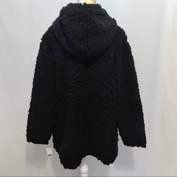 BP NWOT Open Front Sherpa Hooded Cardigan Women S/M - Picture 8 of 12